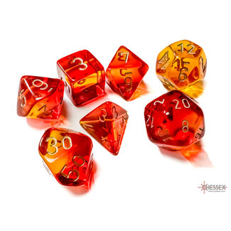 Chessex Gemini Polyhedral 7-Die Set Red-Yellow/gold