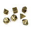Chessex Specialty Dice Sets - Solid Metal Old Brass Colour Poly 7 die set