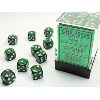 Chessex Copy of Mercury Speckled D6 12mm Dobbelsteen Set (36 stuks)