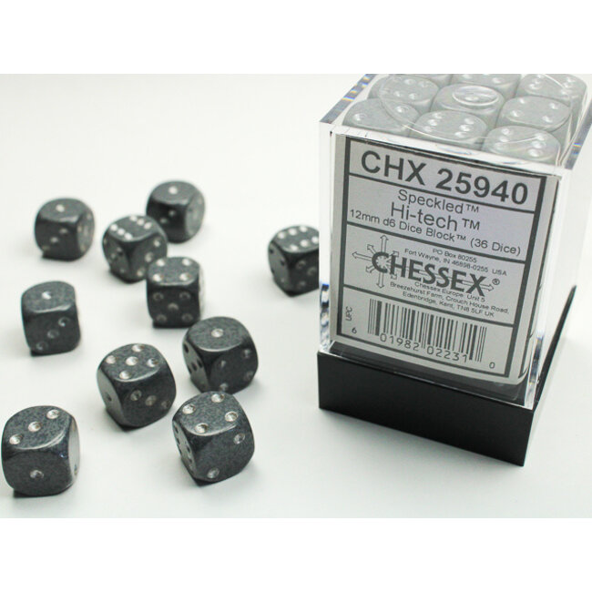 Hi-Tech Speckled D6 12mm Dobbelsteen Set (36 stuks)
