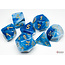 Phantom Teal/gold Polydice Dobbelsteen Set (7 stuks)