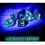 Nebula Oceanic/gold Luminary Polydice Dobbelsteen Set (7 stuks)