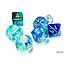 Nebula Oceanic/gold Luminary Polydice Dobbelsteen Set (7 stuks)