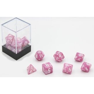 Dobbelstenen Roze Gothic 7 set