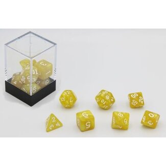 Dobbelstenen Goud Parelmoer 7 set