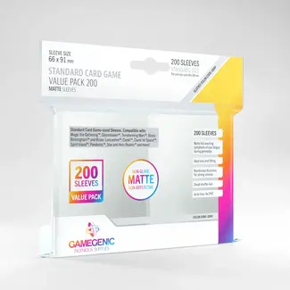 Gamegenic - Standard Card Game Value Pack Matte Clear (200 Sleeves)