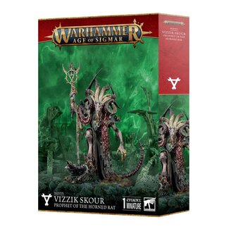 SKAVEN: VIZZIK SKOUR PROPHET HORNED RAT (90-20)