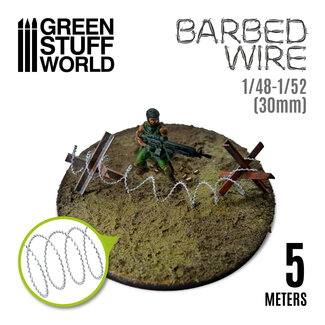 Green Stuff World Barbed Wire 1/52-1/48 (28mm-30mm) - 5 meters