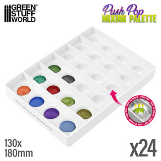 Green Stuff World Push Pop Mixing Palette - 24 wells (23mm diameter)