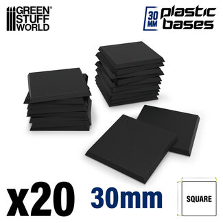 Plastic Square Base 30mm (Pack x20)