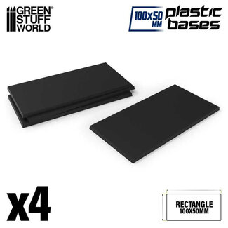 Plastic Rectangular Base 100x50mm (Pack x4)