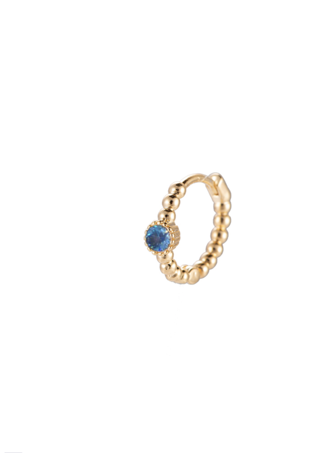 SHINING SPOT PLATED EARRING - BLUE