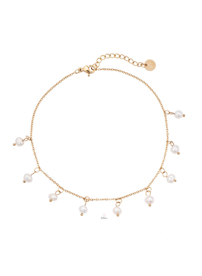 9 PEARL STAINLESS STEEL ANKLET