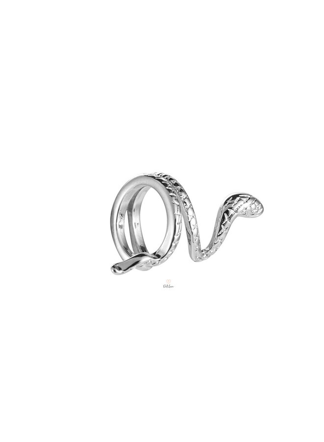 TWIRLING SNAKE PLATED EARCUF