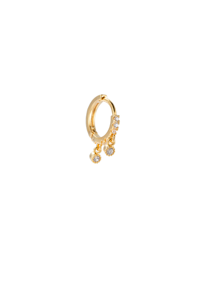 SHINING HOOP EARRING - GOLD