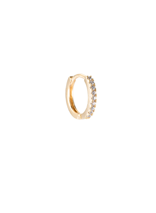 SHINING HOOP PLATED EARRING - GOLD