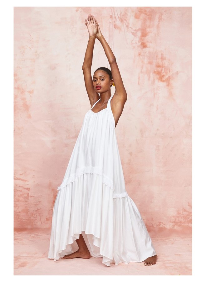 NURIA LONG DRESS - WHITE