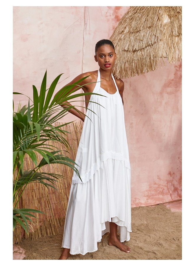 NURIA LONG DRESS - WHITE