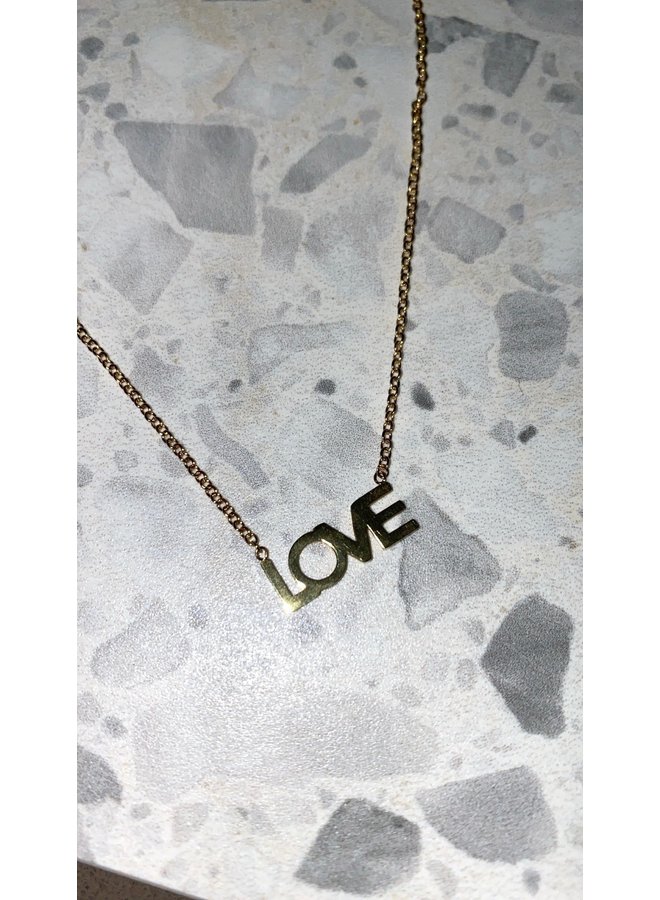 LOVE NECKLACE GOLD PLATED