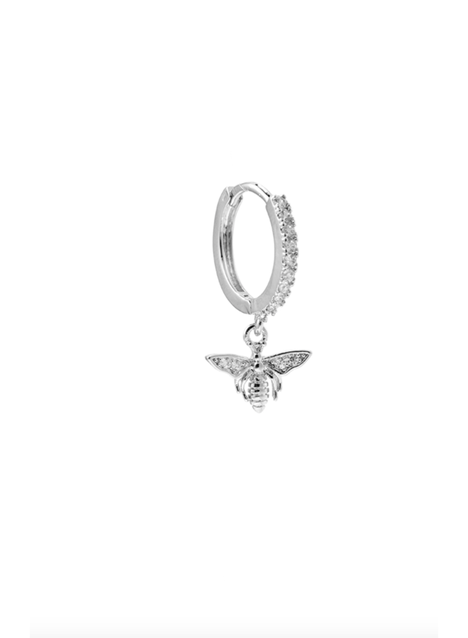 HONEYBEE PLATED EARRING - SILVER