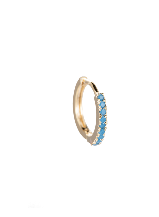 SHINING HOOP EARRING - BLUE