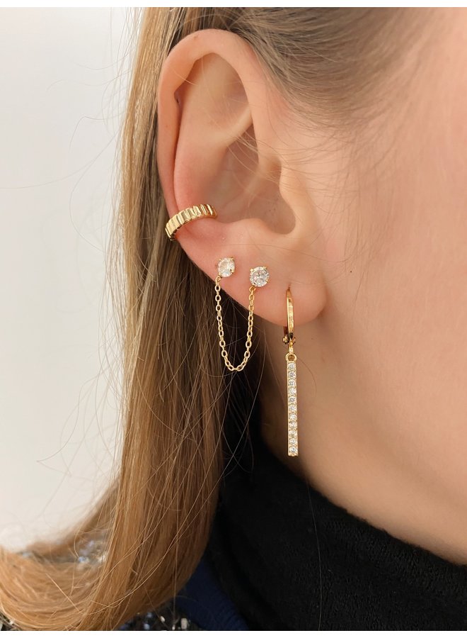 NYLA PLATED EARCUFF