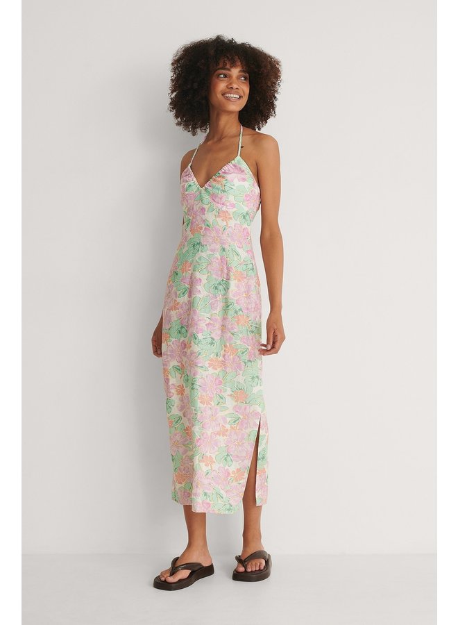 HALTERNECK MIDI DRESS