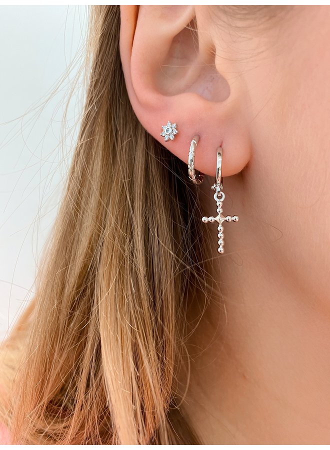 CROSS DOTS SILVER