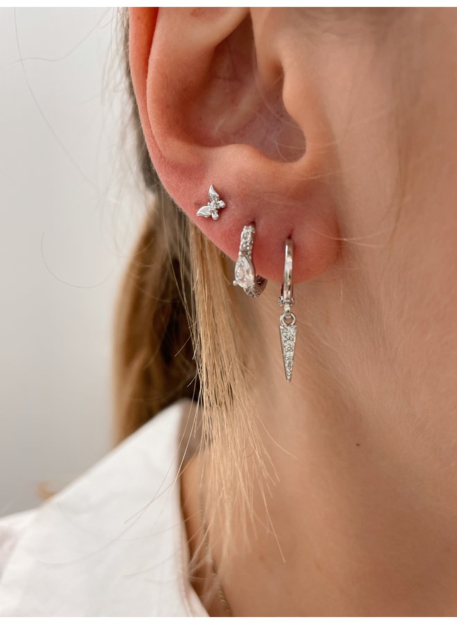 SHINING PIN EARRING SILVER