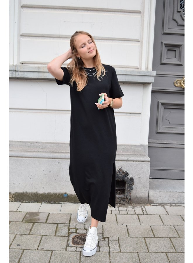 FRONT SLIT T-SHIRT DRESS