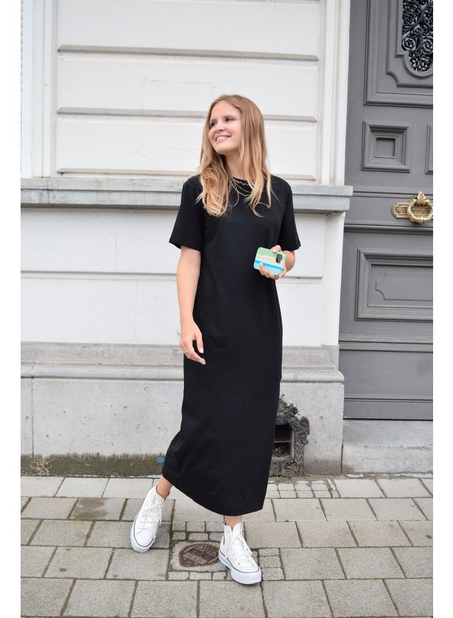 FRONT SLIT T-SHIRT DRESS