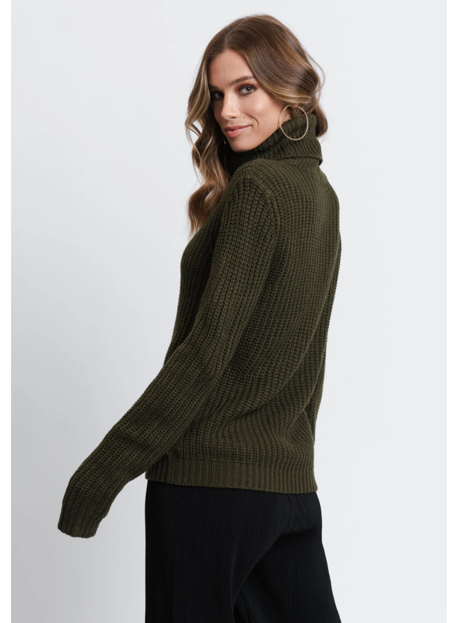 TINELLE ROLLNECK KNIT - ARMY GREEN