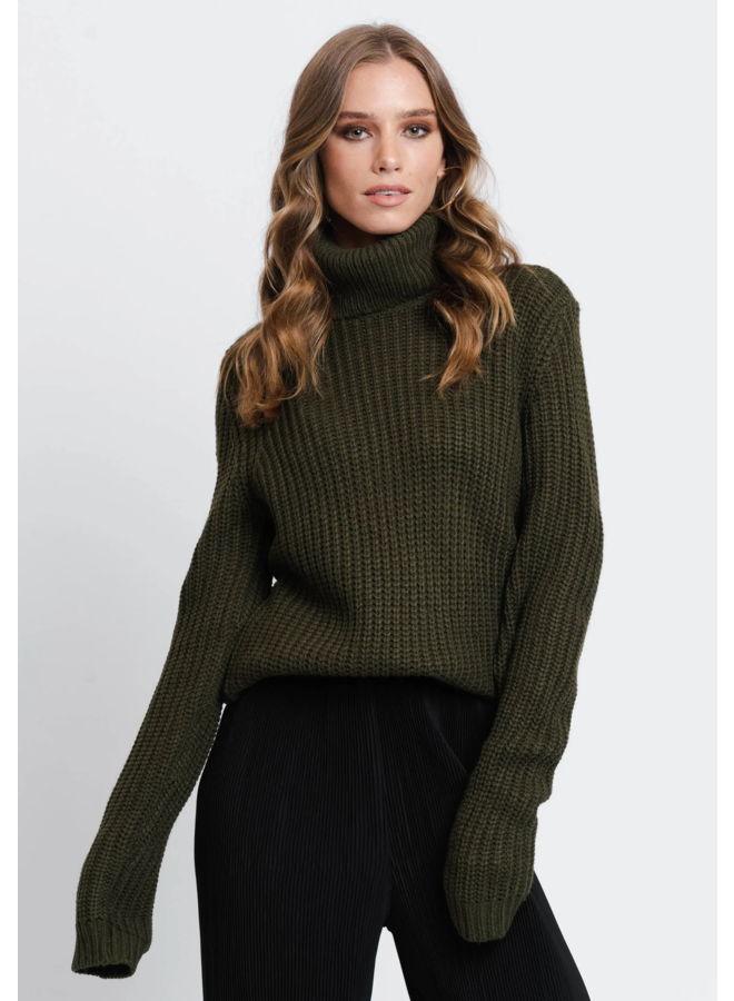 TINELLE ROLLNECK KNIT - ARMY GREEN