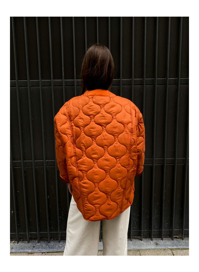 LEA QUILTED JACKET DARK ORANGE