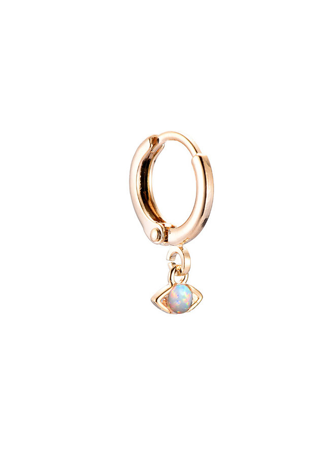 EYE OPAL STONE PLATED EARRING