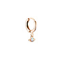 EYE OPAL STONE PLATED EARRING