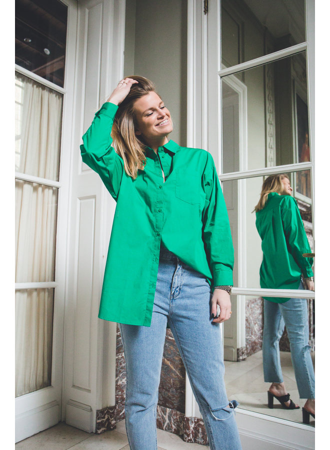 YASJUBA LS OVERSIZE SHIRT GREEN