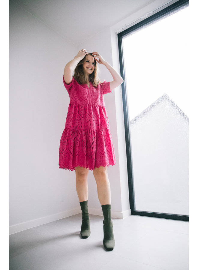 YASHOLI DRESS RASPBERRY ROSE