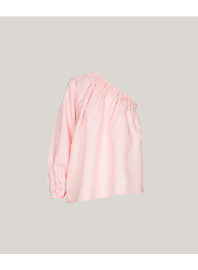 ONE SLEEVE BLOUSE PINK