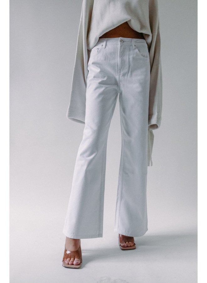 HIGHWAIST WIDE LEG DENIM WHITE