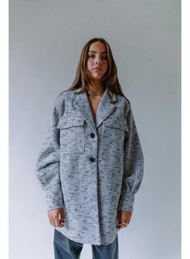 OVERSIZED TWEED JACKET ECRU