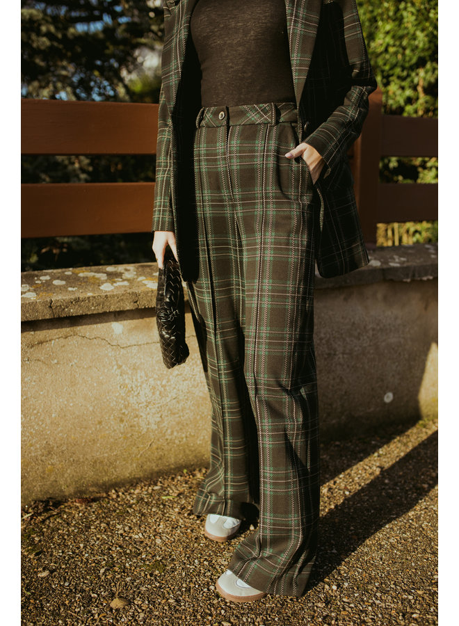 NORTH TROUSERS CHECKERED GREEN
