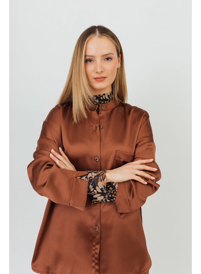 JAE-LEE BLOUSE CINNAMON BROWN