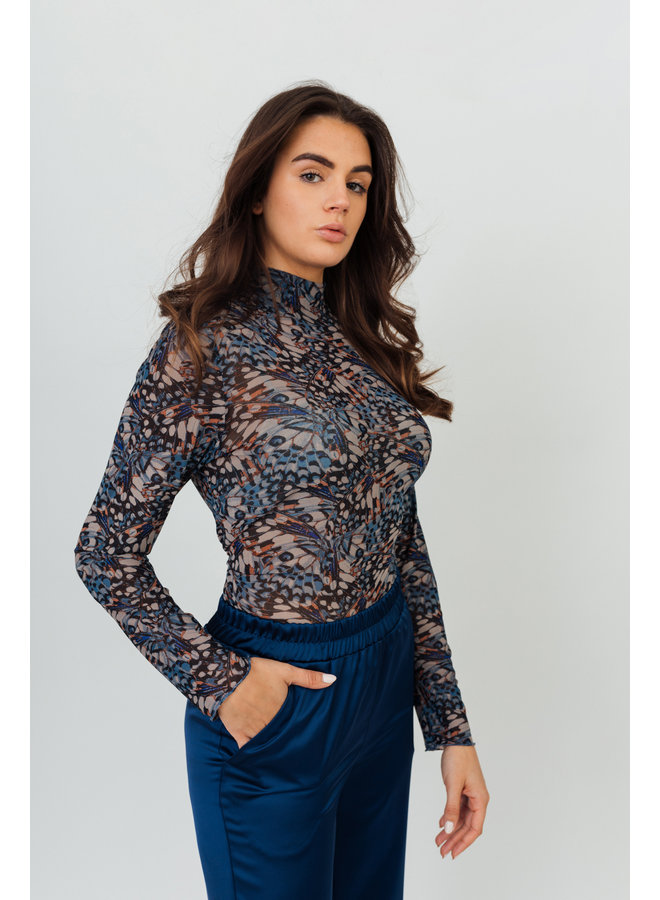 LILY MESH TOP BLUE