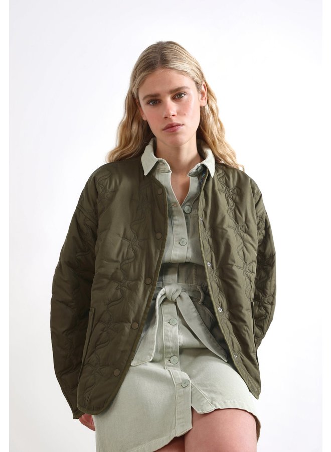 QUILTED LEO JACKET KHAKI