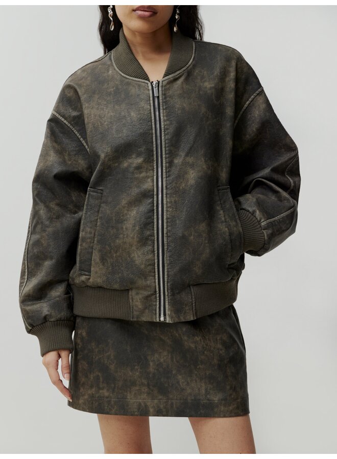 MONISHA BOMBER WASHED DARK BROWN