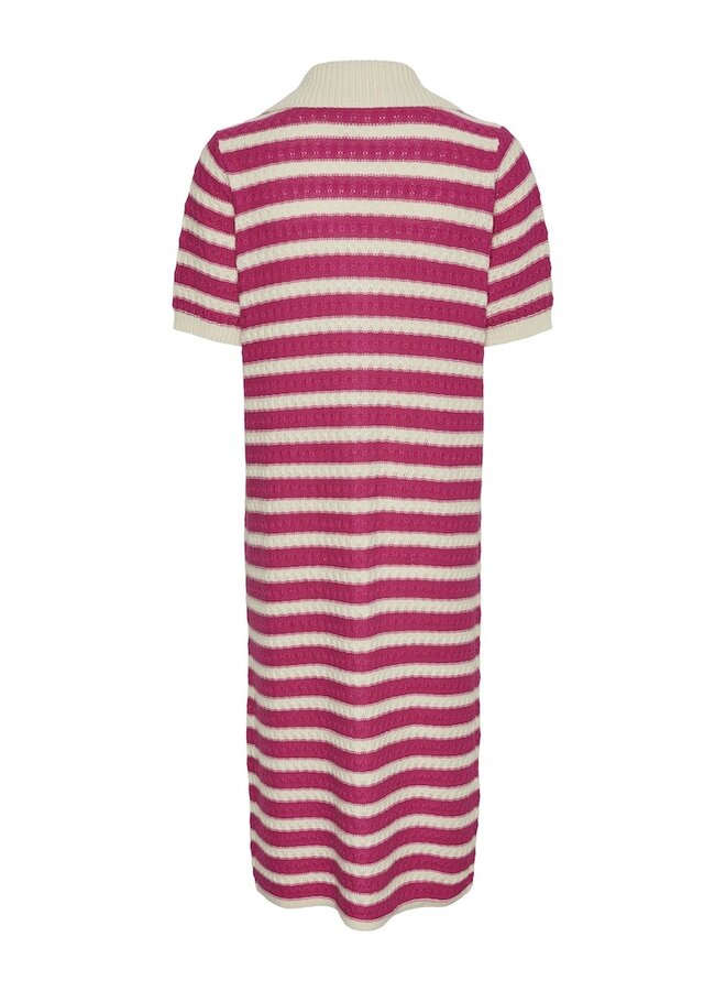 YASCROC MIDI KNIT DRESS RASPBERRY ROSE