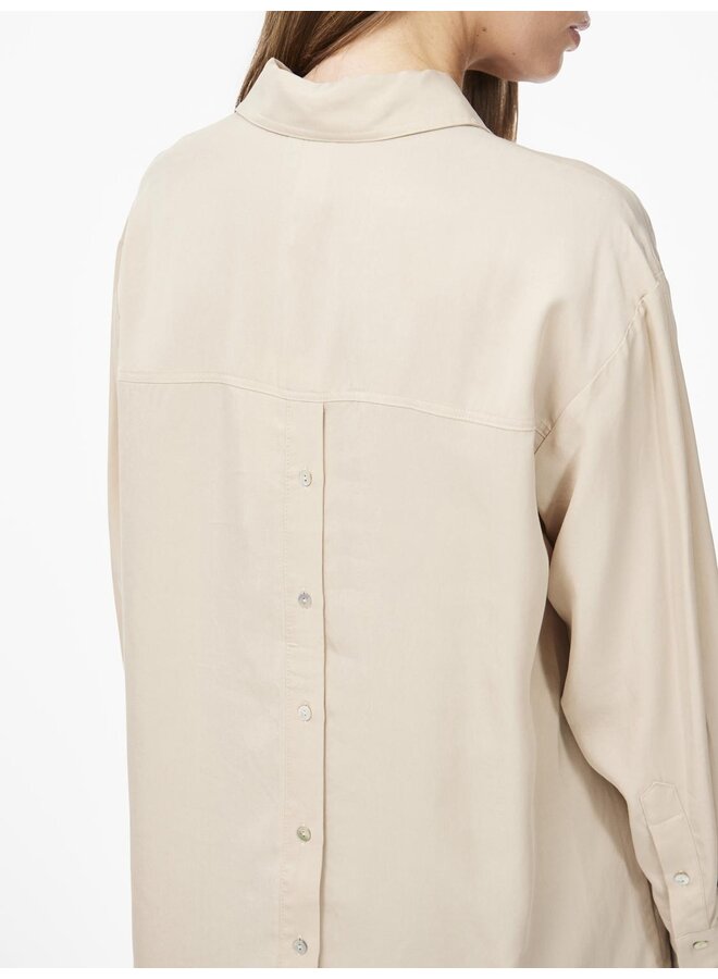 YASBAMBOO LS LOOSE SHIRT S. IRISH CREAM