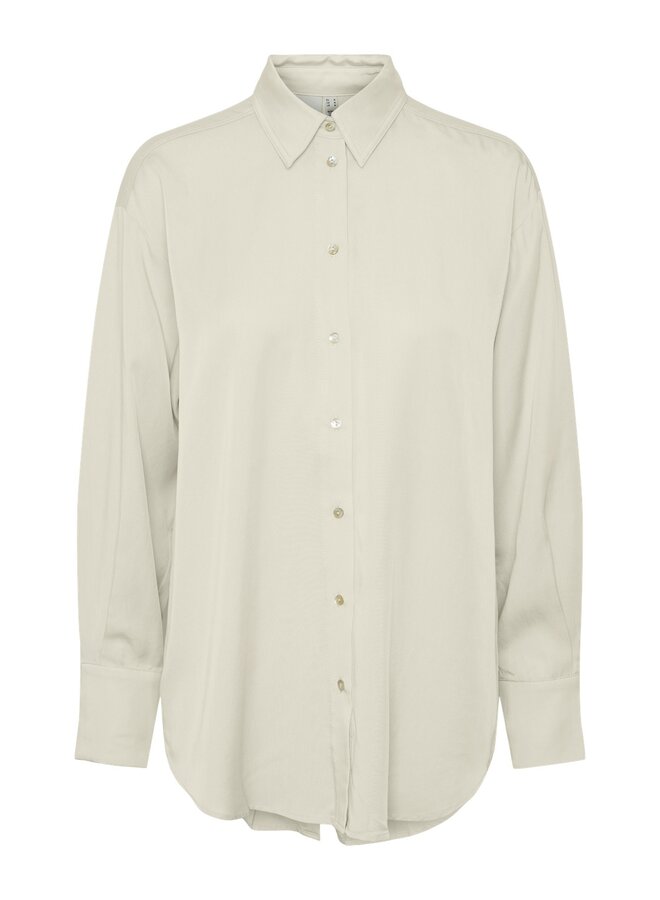 YASBAMBOO LS LOOSE SHIRT S. IRISH CREAM