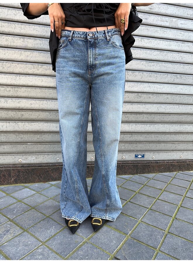 VIKA WIDE SEAM JEANS DENIM BLUE